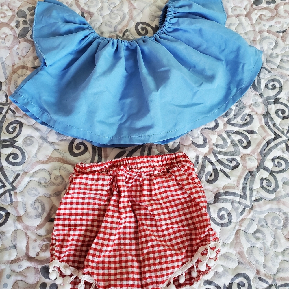 Little girl handmade summer set